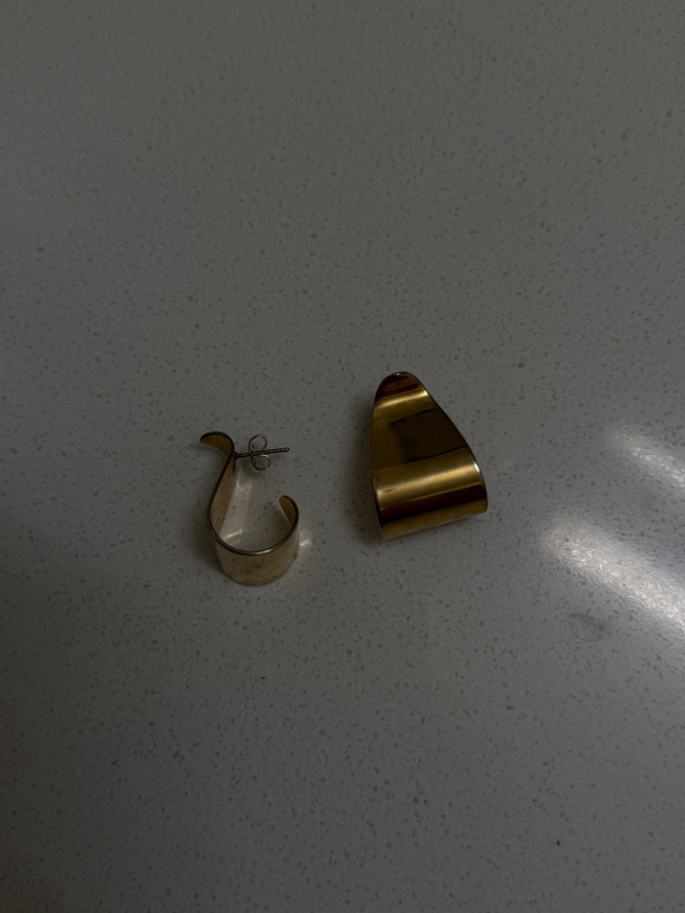 Gold Hoop & Cuff Earrings